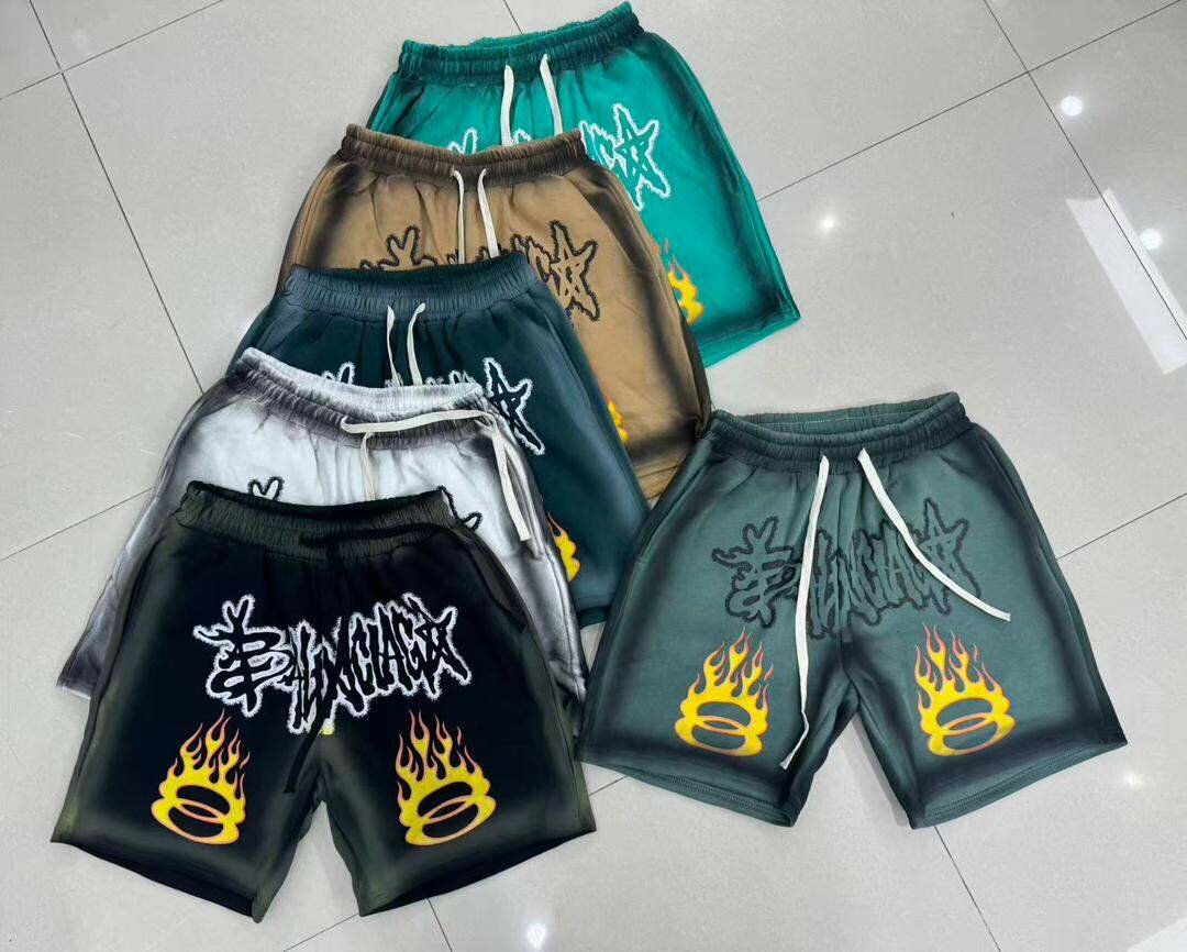 Shorts en coton graphiques unisexes