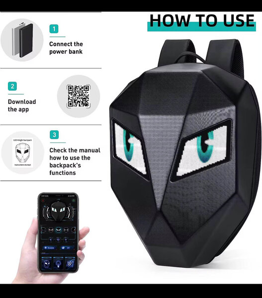 Sac à dos LED design 3D