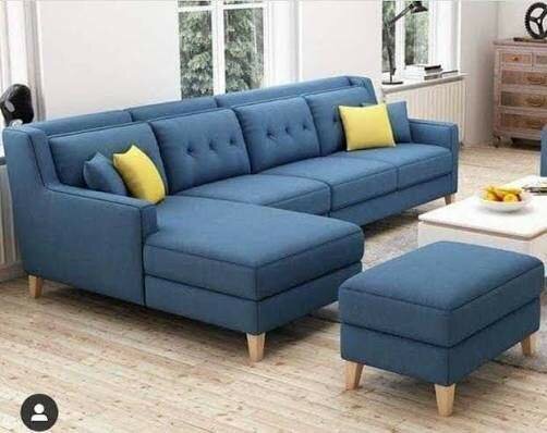 Canapé d'angle moderne bleu