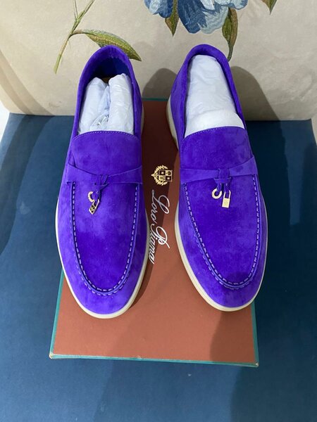 Mocassins en daim violets