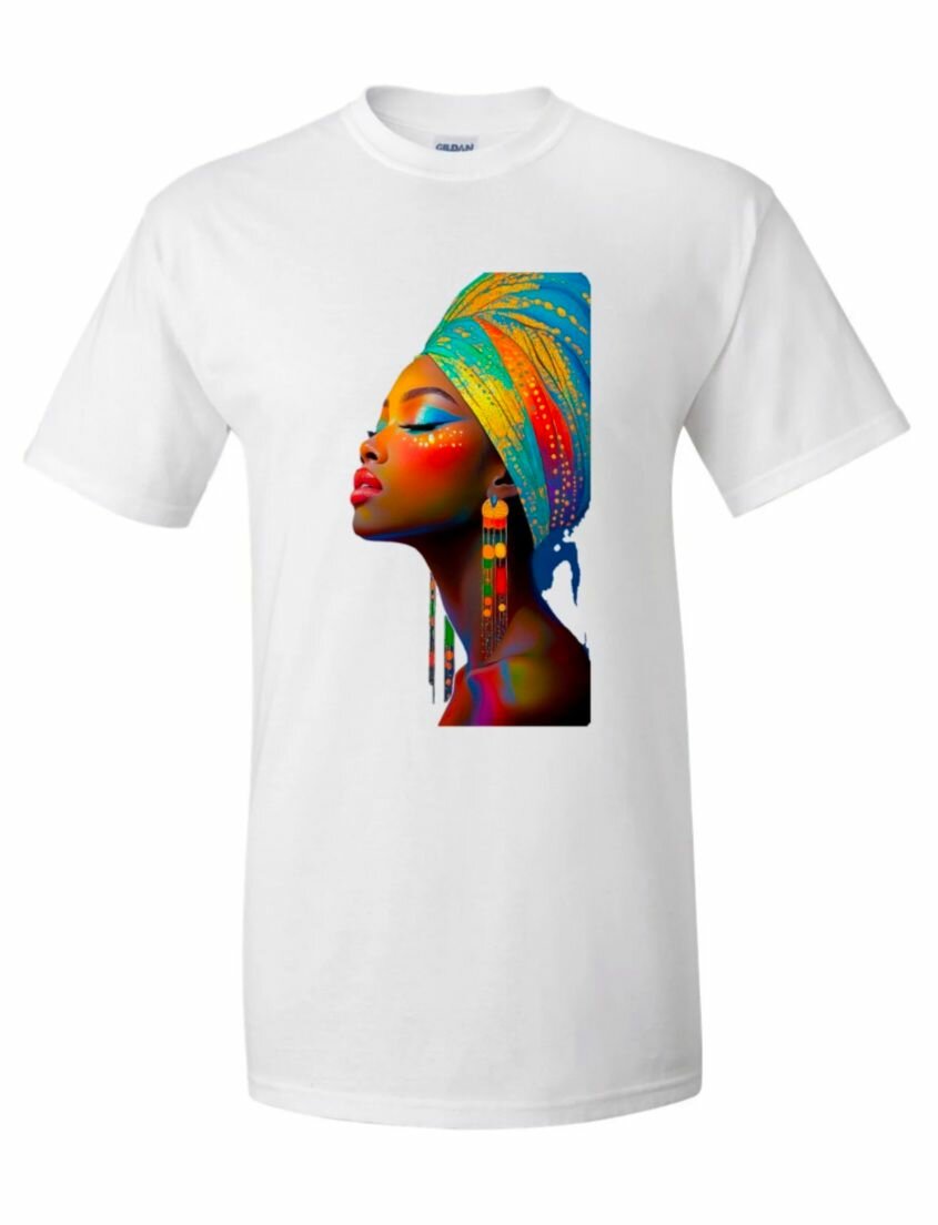 T-shirt artistique coloré