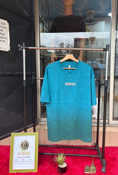 T-shirt bleu tendance unisexe