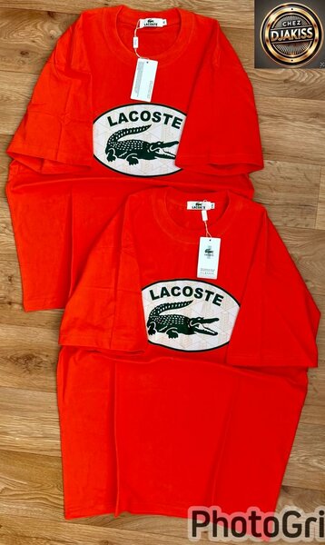 T-Shirt Lacoste Rouge Unisexe