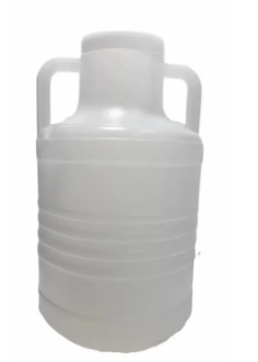 Plastic Water Gallon Bottle Cane 10 Liter Pure Life White