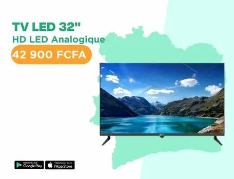 TV LED 32" HD Élégant