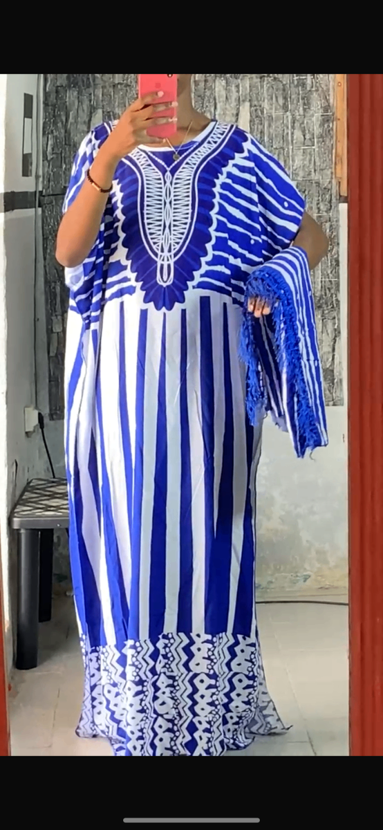 Robe longue imprimée ethnique