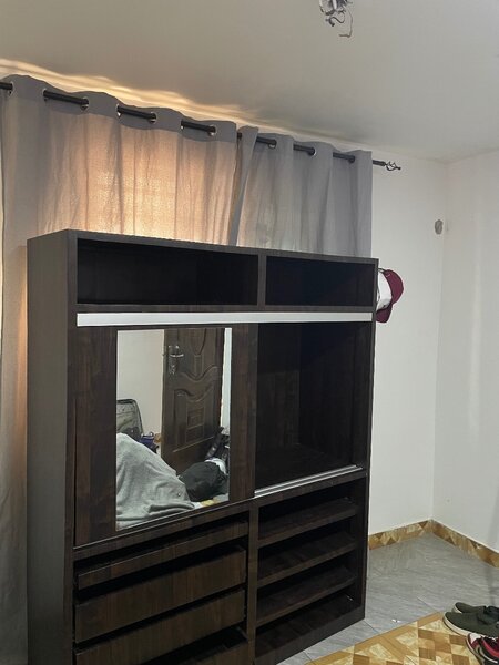 Wardrobe with shoe rack space