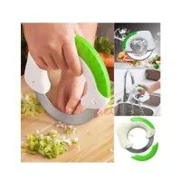 Rolling Knife Circular Kitchen Cutter, Cutting Meat Vegetables Salad and Pizza, Green