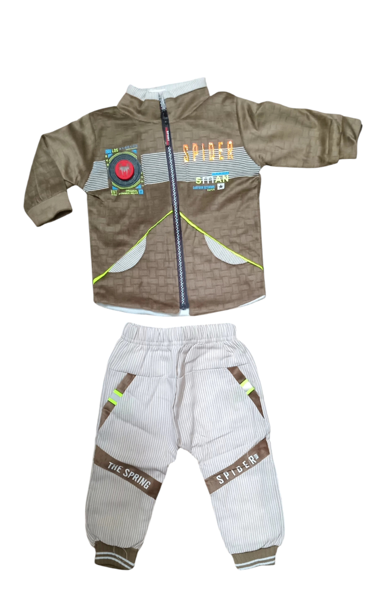 2 pcs Baby boy Velvet Trouser and Shirt Set
