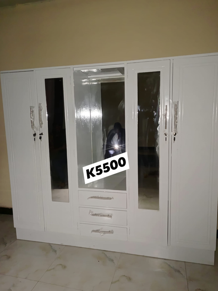 white wardrobe with 3 mirrors