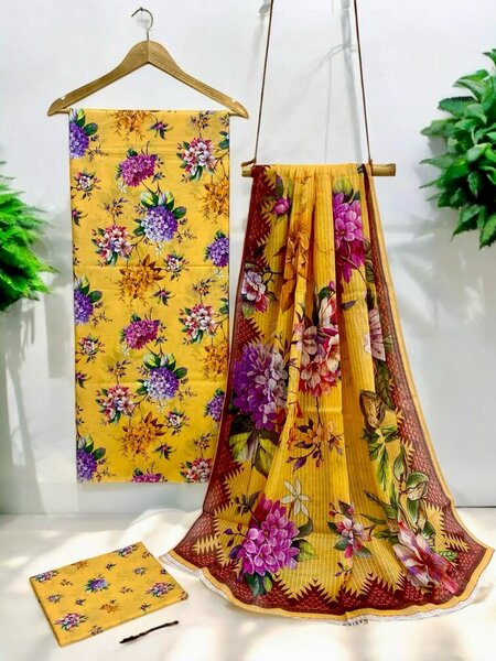 Printed lawn suit