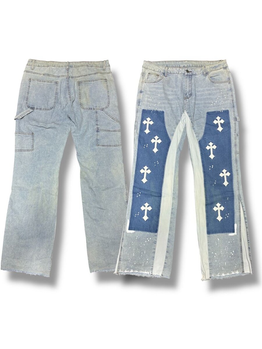 Jean décontracté unisexe tendance