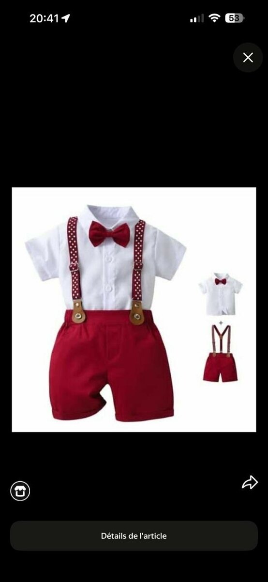 Ensemble élégant pour garçons