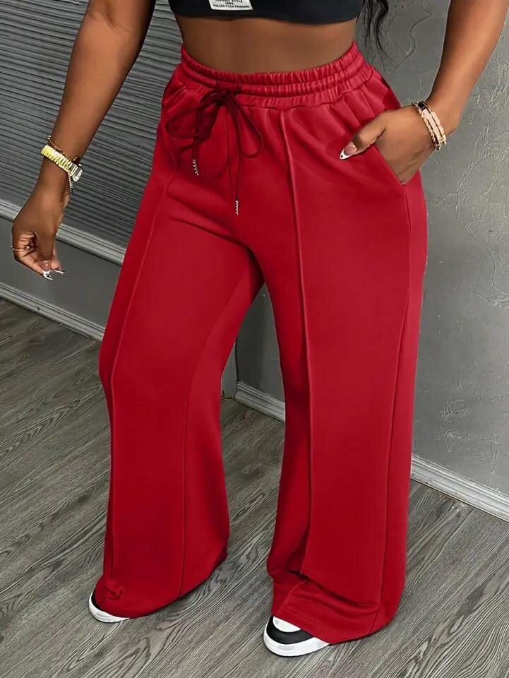 Pantalon large femme style décontracté