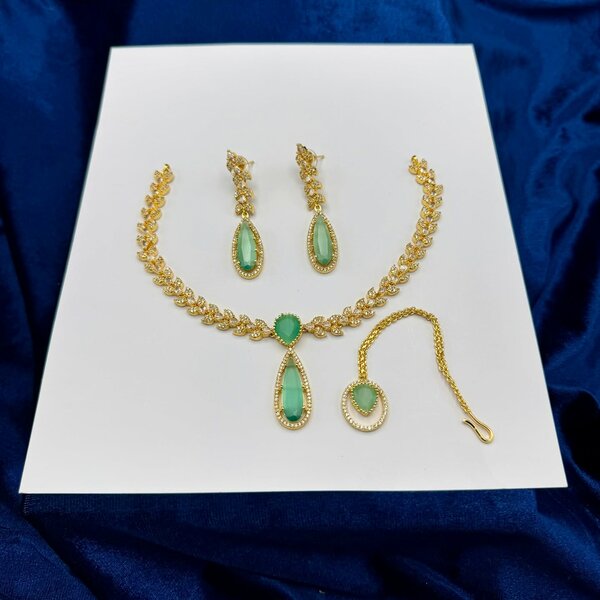 American Diamond 1 karat Necklace set 