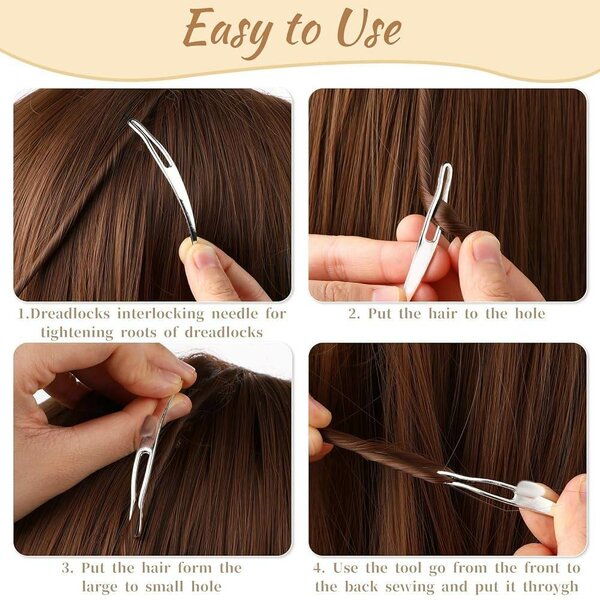 Metal Dreadlock Interlocking Needles