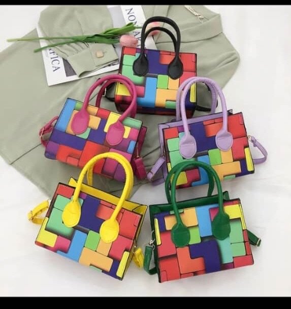 Sac à main patchwork coloré