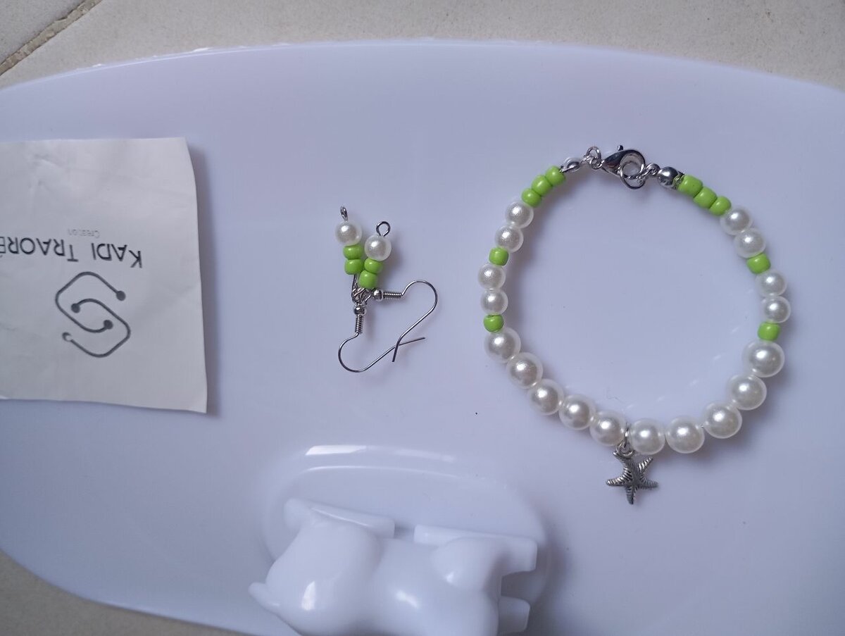 Bracelet en acier perlé+boucle