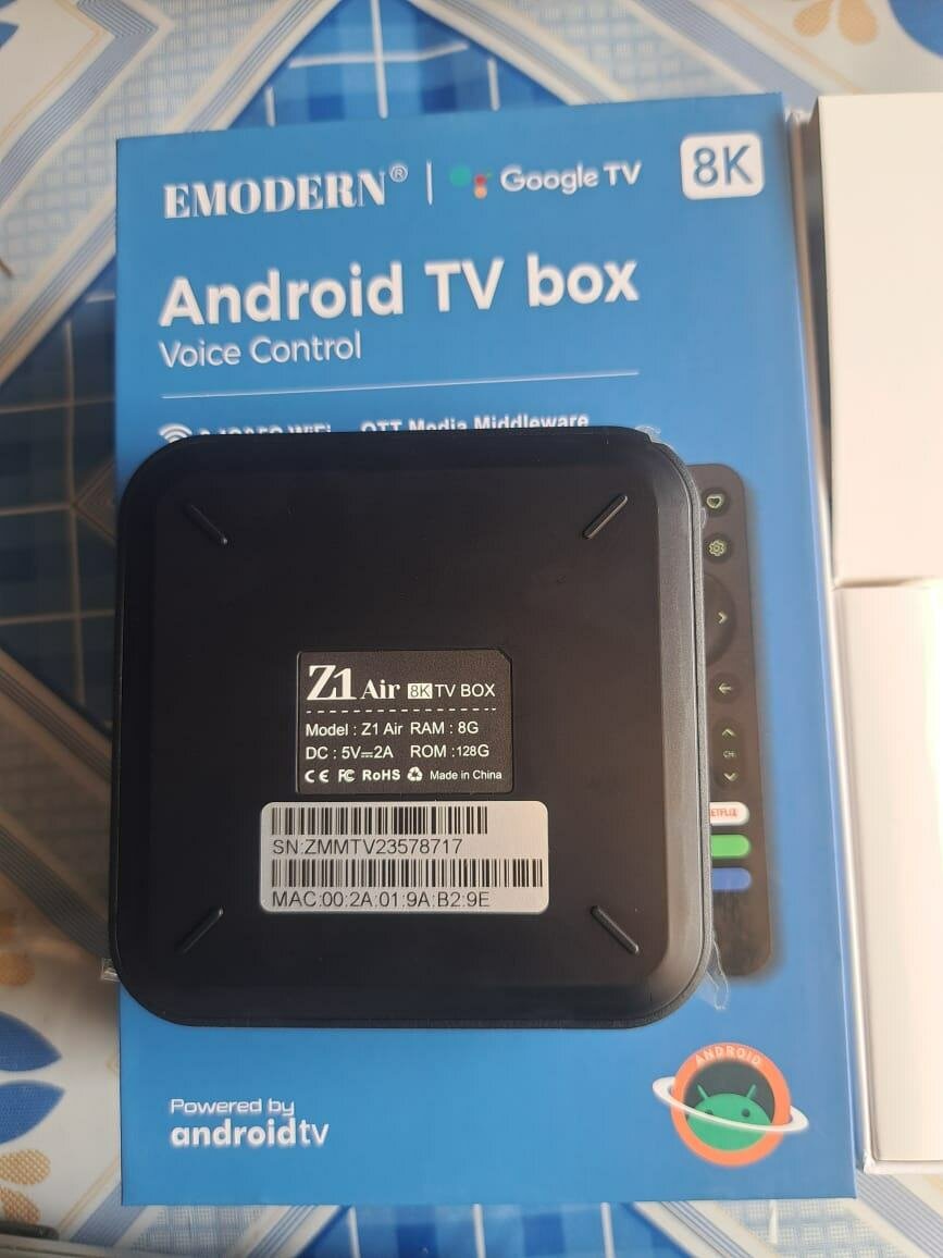BOX TV ANDROID Z1 128 GIGAS