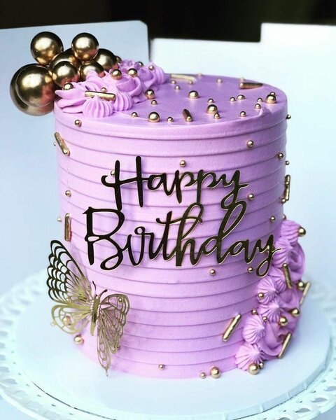 Purple Ice Cream Birthday Cakes