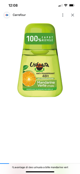 Déodorant Ushuaïa Mandarine Vert