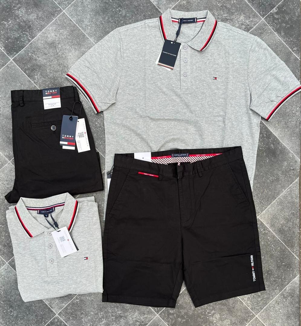 Ensemble polo et short homme casual