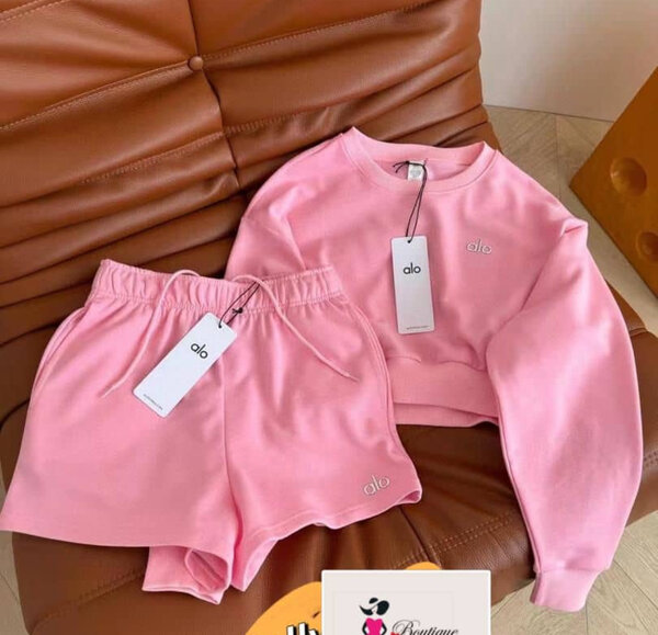 Ensemble décontracté rose pour femme