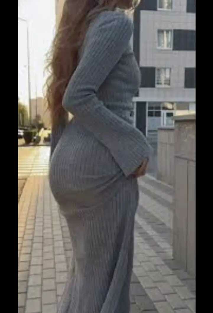 Wide ribbed long sleeve dress