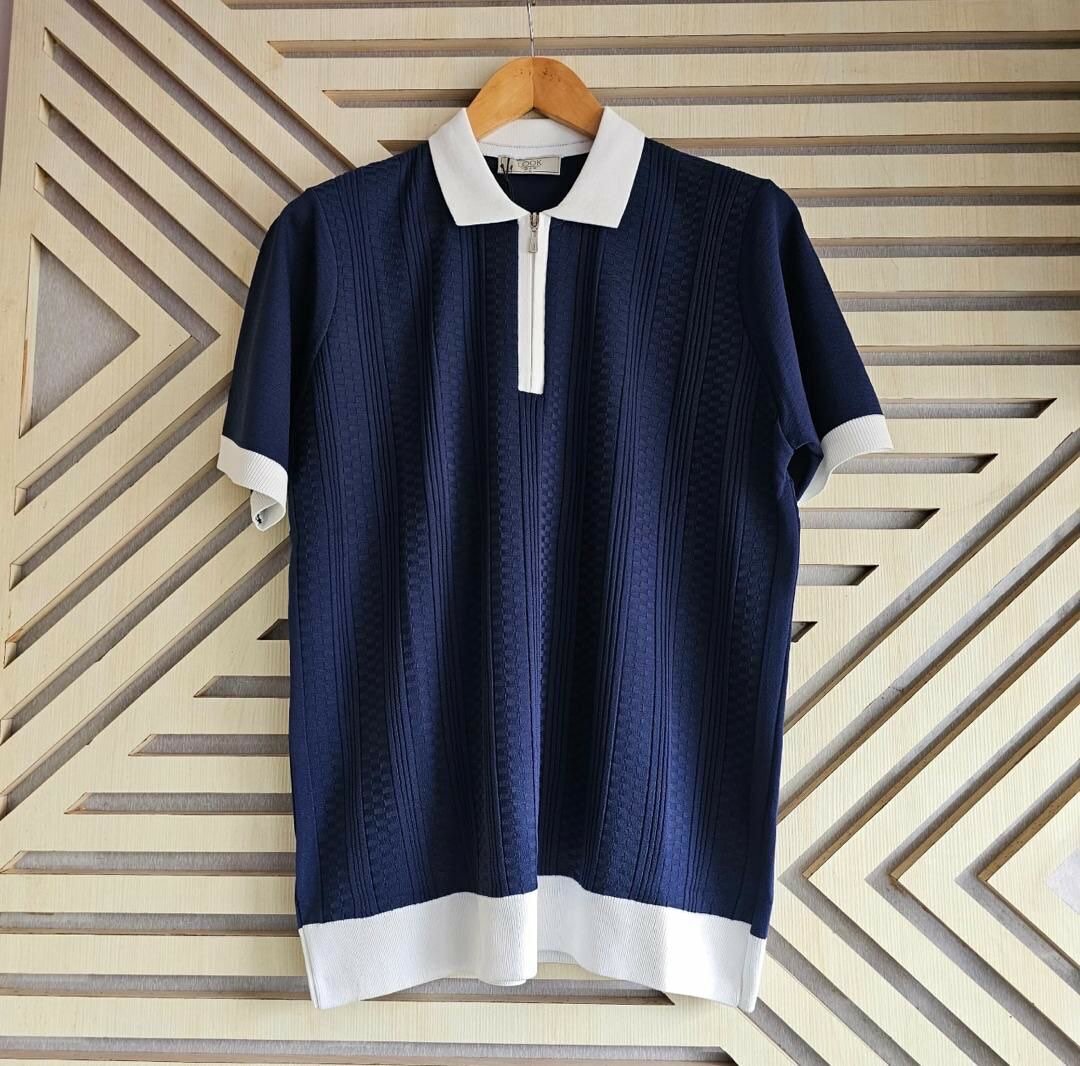 Polo rétro homme en tricot