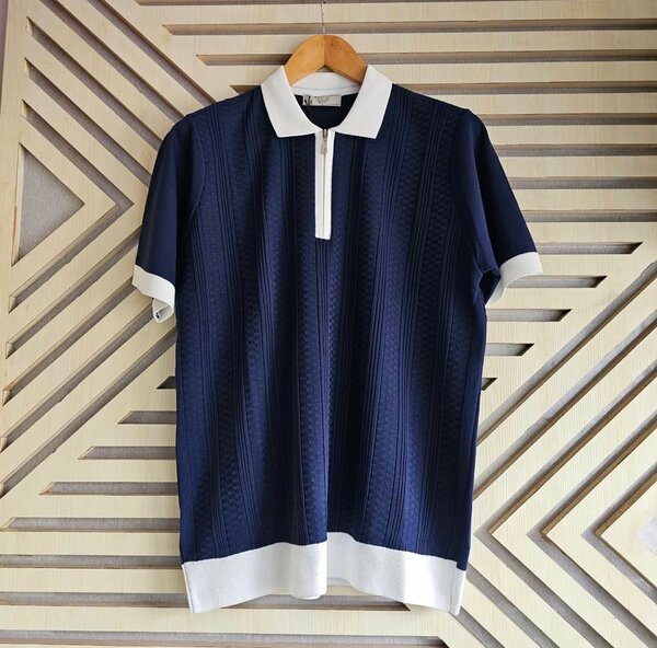 Polo rétro homme en tricot