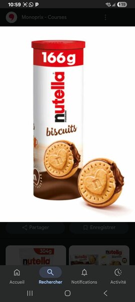Biscuits Nutella 166g