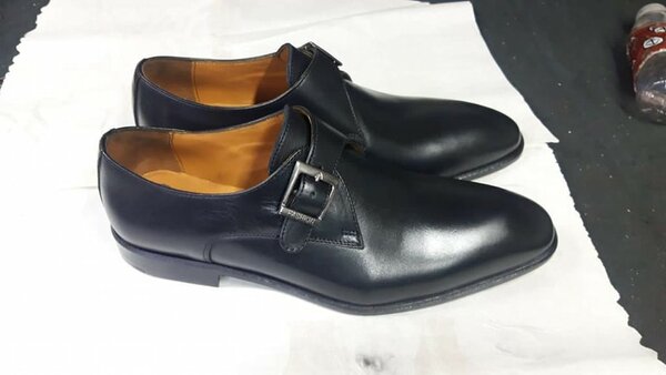 Bottes, hommes, cuir, noir