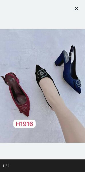 block heels half shoes