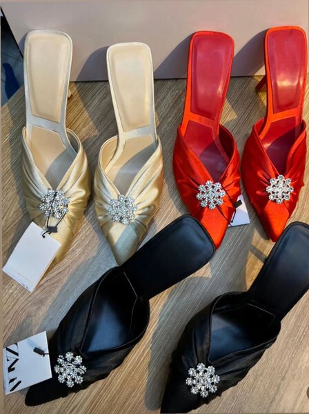Zara heeled mules
