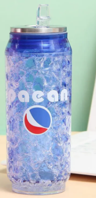 Bouteille d'Eau en Paille Double Couche - Bleu