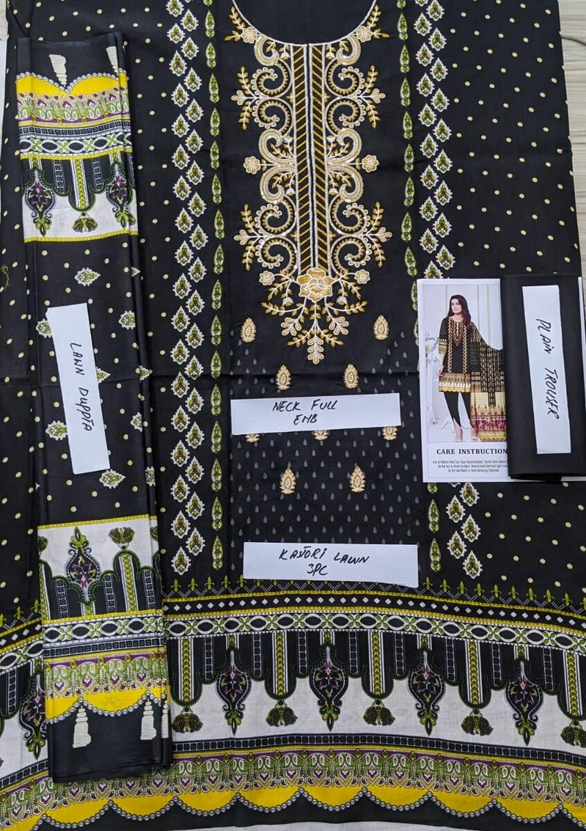 Printed lawn suit