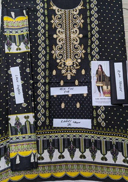 Printed lawn suit