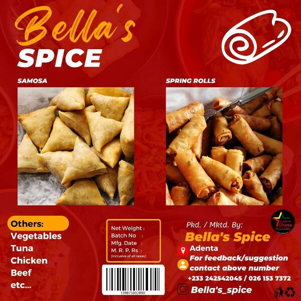 Frozen  spring rolls and samosa hub