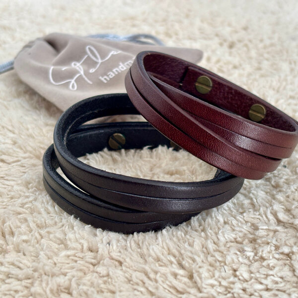 Bracelet en cuir unisexe