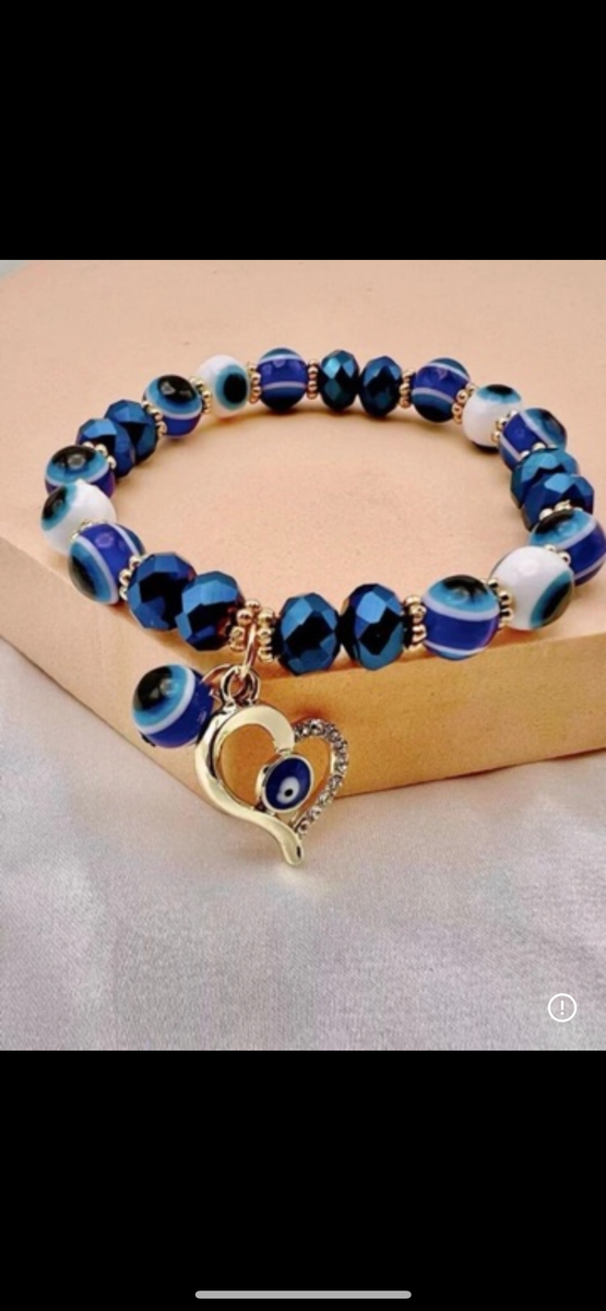 Bracelet en cuir et perles