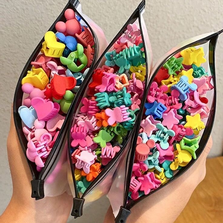 Rainbow mini claw clips