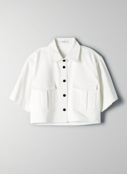 Chemise blanche à manches courtes