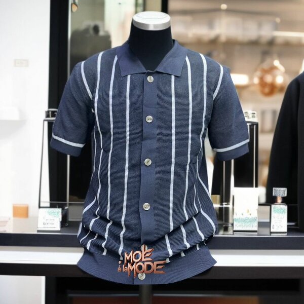 Polo homme rayé élégant