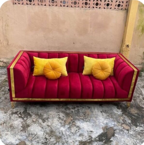 3 Seater with gold outline