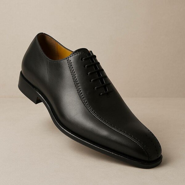Chaussures derby en cuir noir