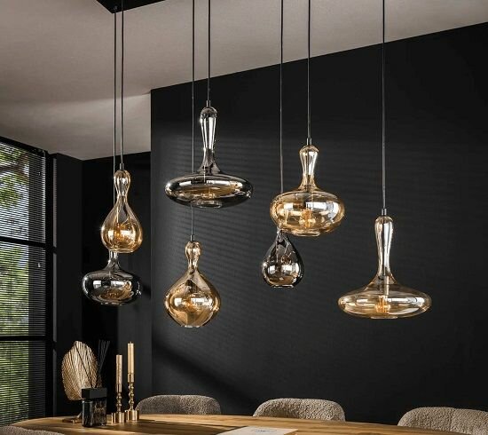 Lustre moderne à boules multip