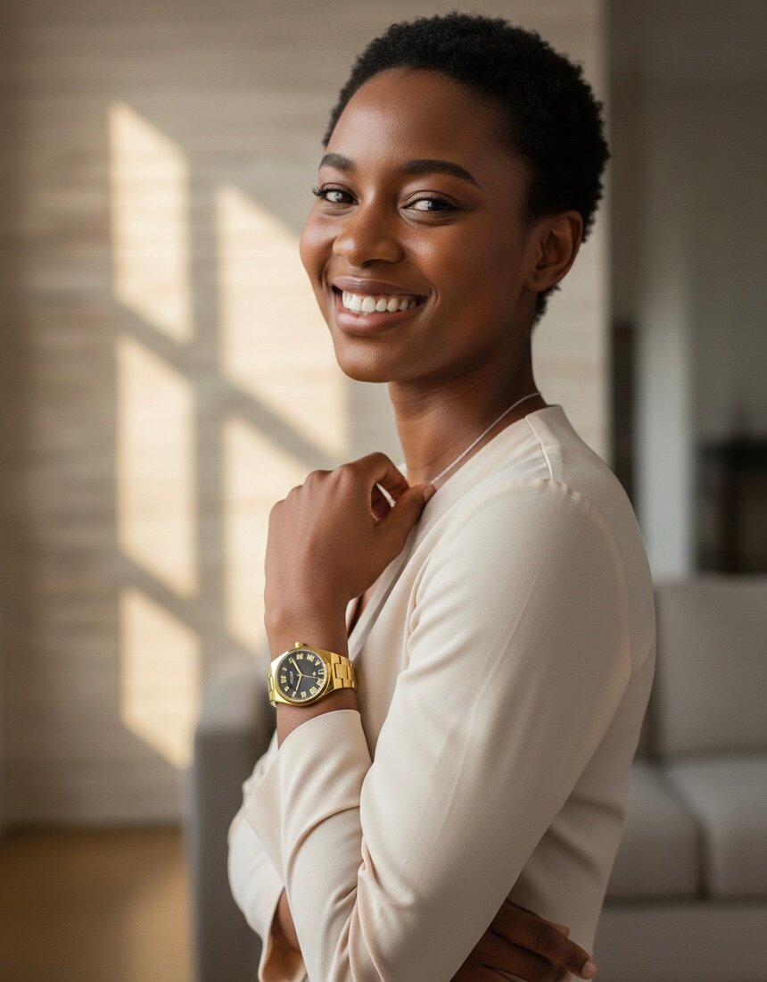 Montre Femme Luxe Dorée Curren