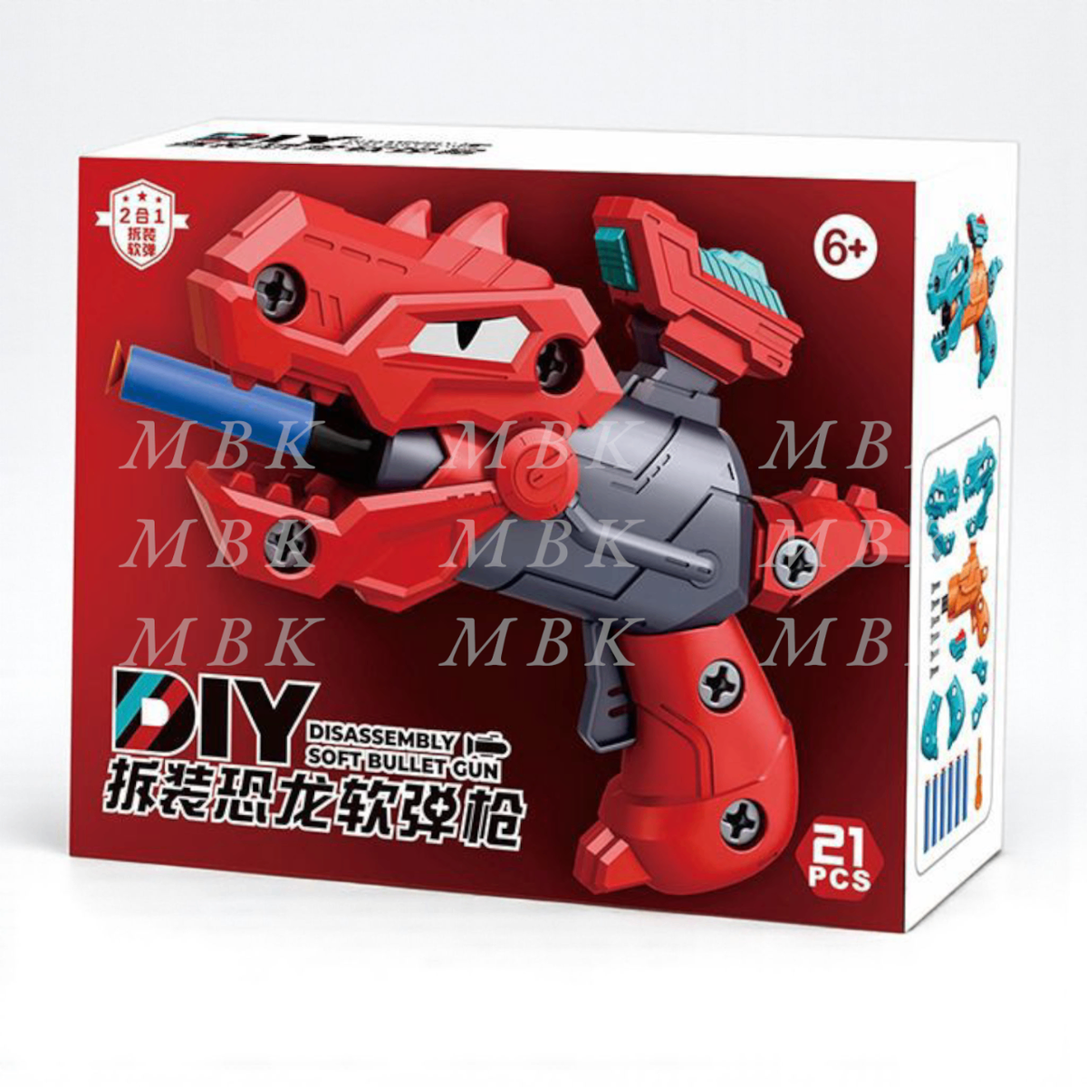 Pistolet dinosaure à monter