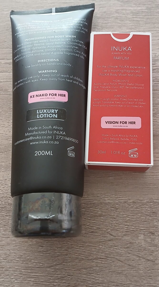 Inuka perfume & Body lotion