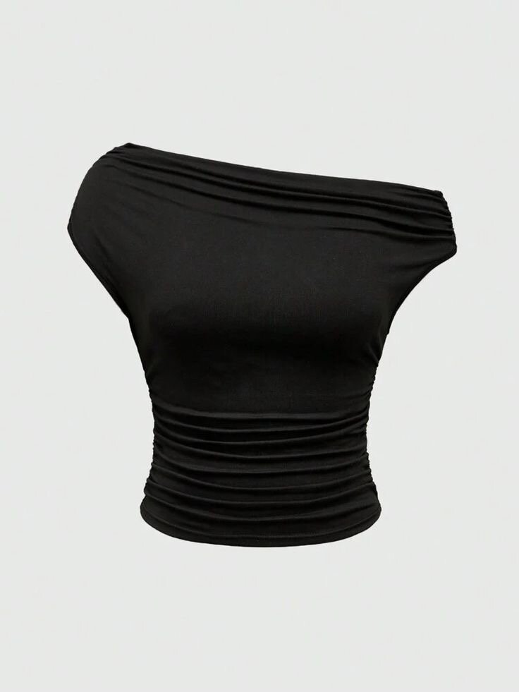 Haut asymétrique noir chic